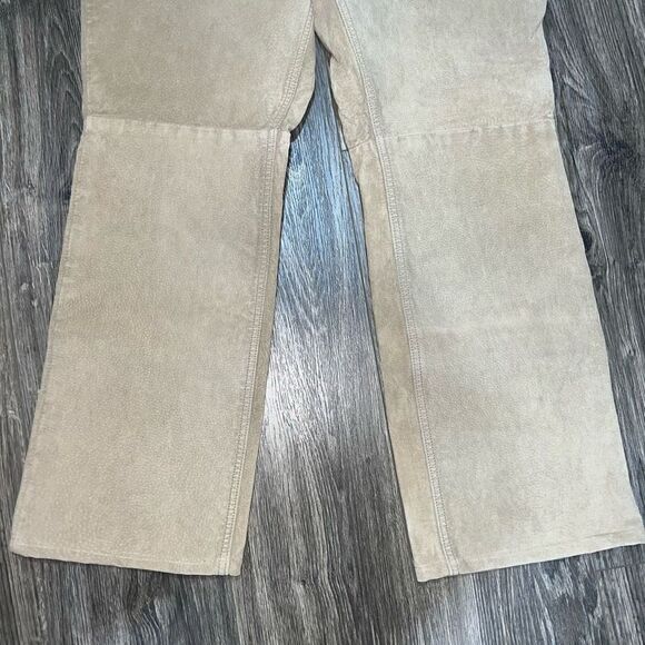 Skotts Tan Suede Leather Pants Size 14/26 - Picture 2 of 13